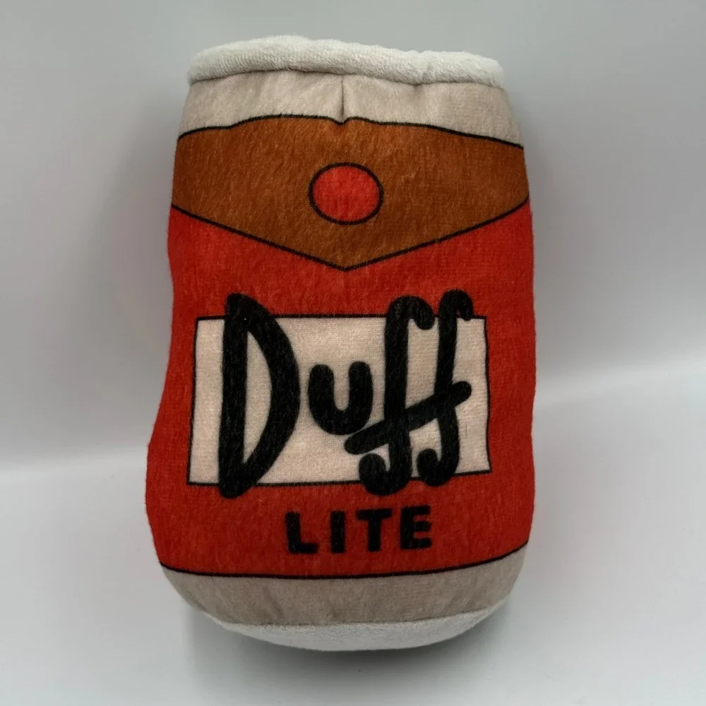 Universal Studios The Simpsons Duff Lite Beer Can Plush Toy Collectible 9.5